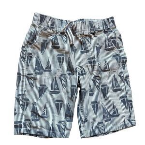Youth Boys Nautica Nautical Sailboat Pinstripe Pull-On Casual Shorts - Sz 6
